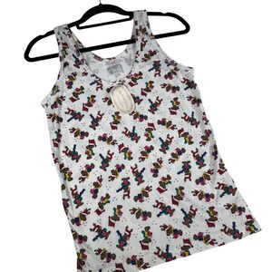 Intimates Nordstrom NWT Vintage Womens Tank Top S White Bear Holiday Sleepwear